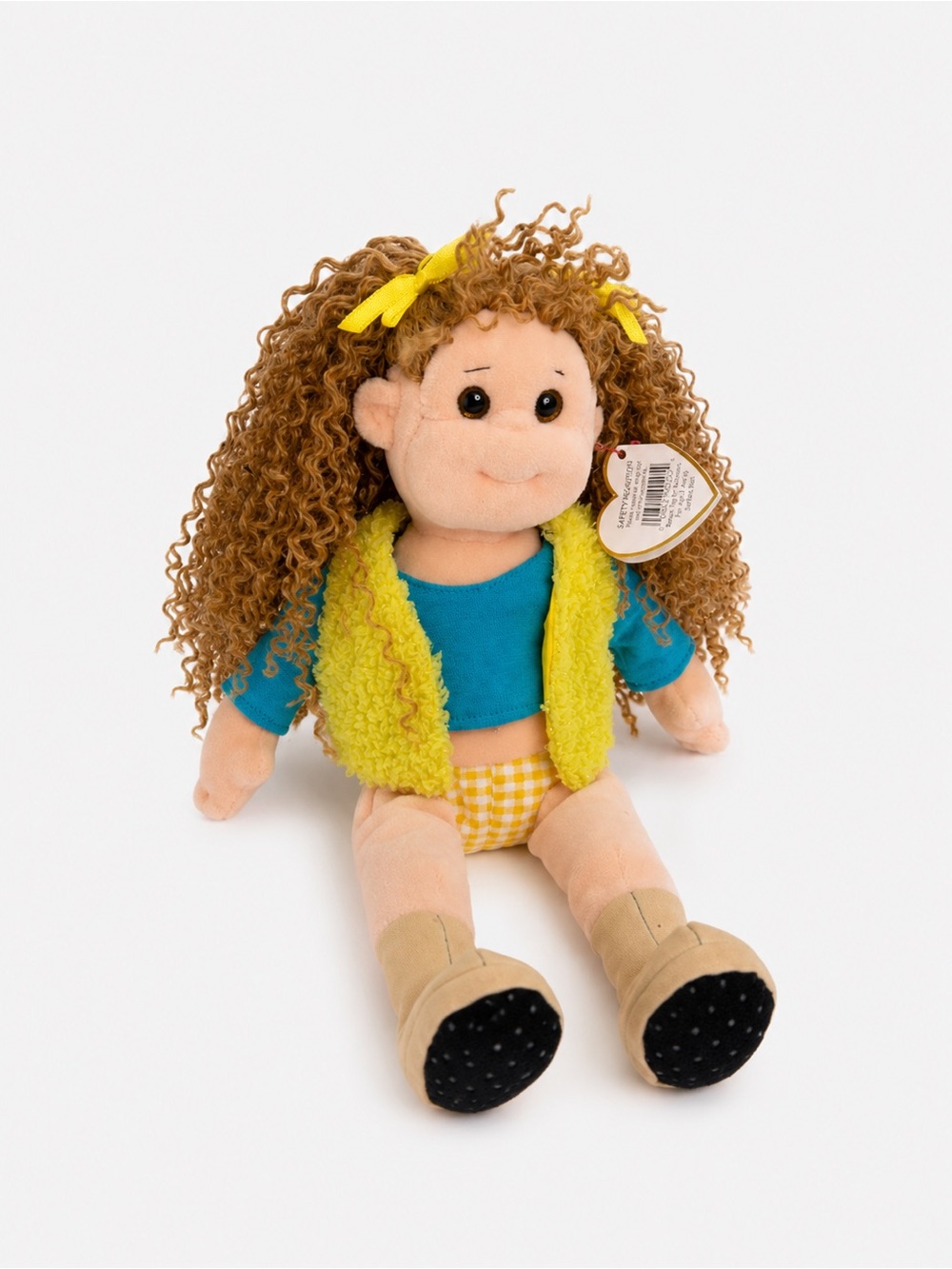 Ty Vintage Patty Playtime Plush‎ 14” Rag Doll Curly Hair Soft Toy Collectible